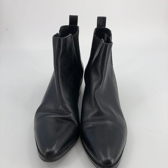 Cole Haan Black Leather Heeled Boots | Size 10 - Picture 3 of 6